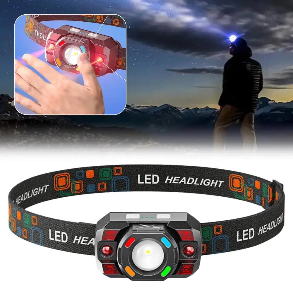 Smart IR Motion Sensor Headlamp Type-C USB Rechargeable Flashlight Head Headlight Induction Head Waterproof Lamp Warning Li K8T3
Smart IR Motion Sensor Headlamp Type-C USB Rechargeable Flashlight Head Headlight Induction Head Waterproof Lamp Warning Li K8T3