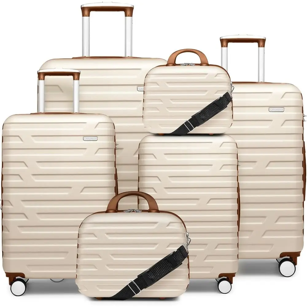 Набор чемоданов LARVENDER Lage для женщин, 6 предметов, жесткие расширяемые чемоданы на колесах с замком TSA, легкий дорожный набор чемоданов для ручной клади
Набор чемоданов LARVENDER Lage для женщин, 6 предметов, жесткие расширяемые чемоданы на колесах с замком TSA, легкий дорожный набор чемоданов для ручной клади