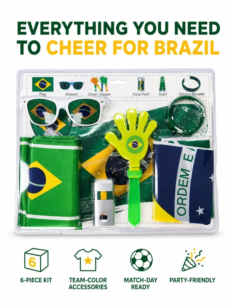 Soccer Fan Accessories Set Complete Cheering Props Kit Team Color Flag Glasses Hand Clapper Scarf Match Day Watch Party Supplies
Soccer Fan Accessories Set Complete Cheering Props Kit Team Color Flag Glasses Hand Clapper Scarf Match Day Watch Party Supplies
