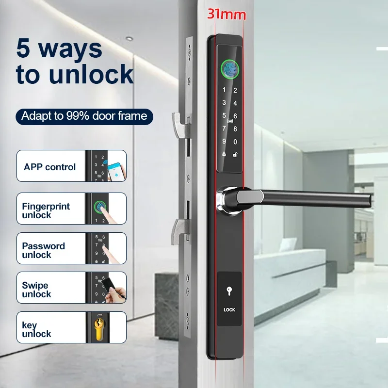005Home Smart Locks Aluminum Sliding Door TTlock Digital Lock Smart Door Lock For Narrow Profile Aluminum Doors
005Home Smart Locks Aluminum Sliding Door TTlock Digital Lock Smart Door Lock For Narrow Profile Aluminum Doors