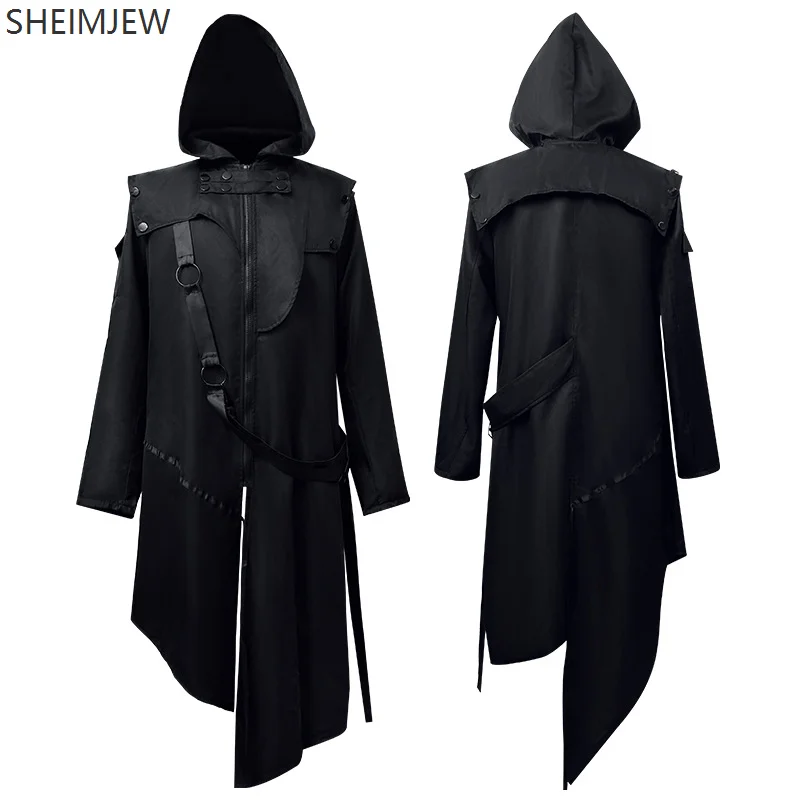 Vintage Halloween Retro Medieval Steampunk Cosplay Assassin Pirate Costume Adult Men Black Long Slit Jacket Gothic Armor Coat
Vintage Halloween Retro Medieval Steampunk Cosplay Assassin Pirate Costume Adult Men Black Long Slit Jacket Gothic Armor Coat