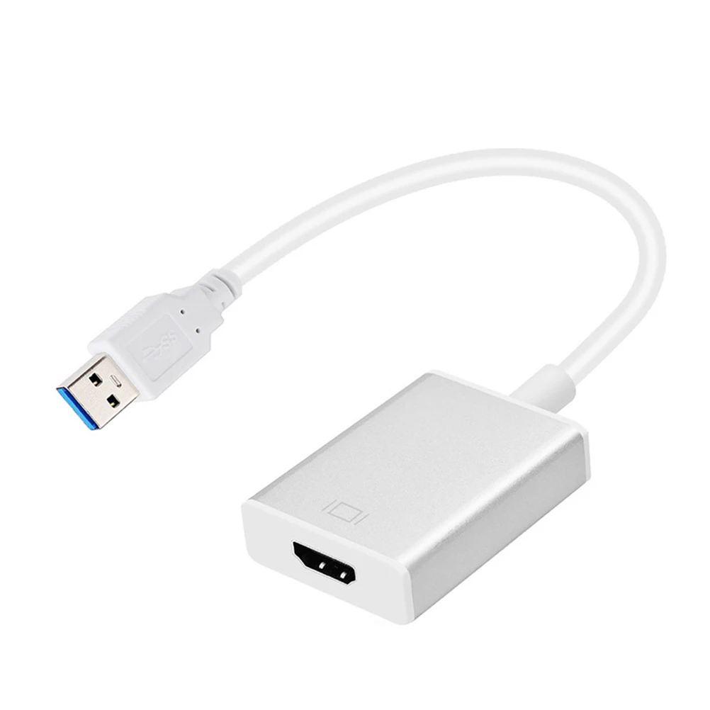 USB 3.0 to Video Cable Adapter Converter 1080P Display Monitor Adapter for PC Laptop Projector (Silver)
USB 3.0 to Video Cable Adapter Converter 1080P Display Monitor Adapter for PC Laptop Projector (Silver)