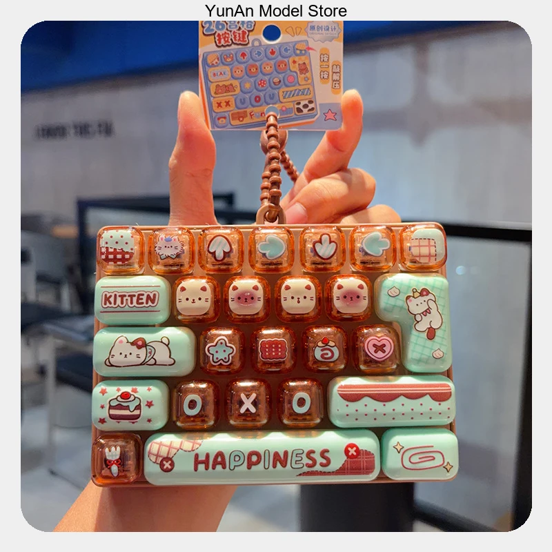 Durable Bag Ornament 26 Key Press Button Stress Relief Decompression Cute For Family Party Favors
Durable Bag Ornament 26 Key Press Button Stress Relief Decompression Cute For Family Party Favors