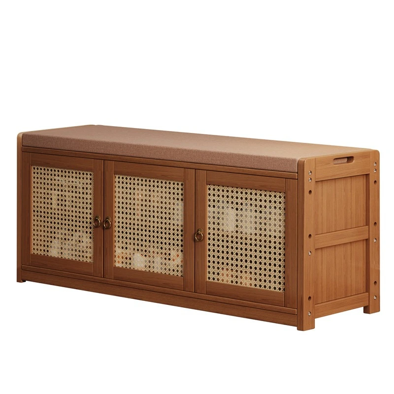 Chinese storage integrated shoe change stool rattan household home change stool narrow side storage cabinet
Chinese storage integrated shoe change stool rattan household home change stool narrow side storage cabinet