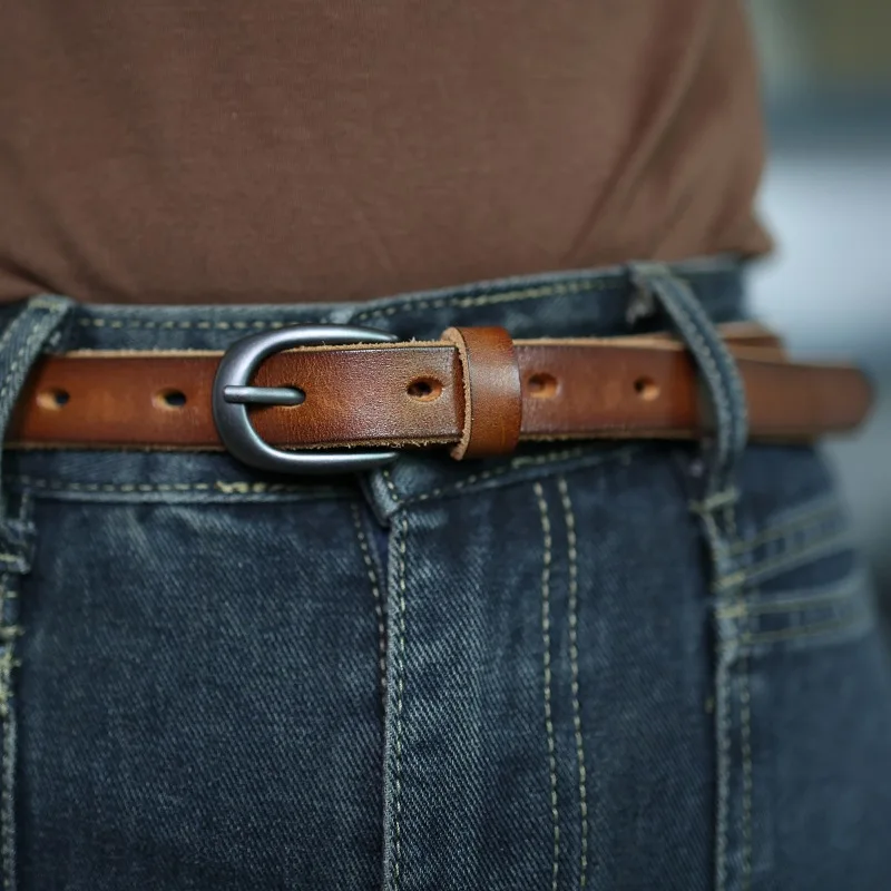 Belt female real leather top layer pure cowhide pin-button jeans with brown versatile decoration with skirt thin belt new style
Belt female real leather top layer pure cowhide pin-button jeans with brown versatile decoration with skirt thin belt new style