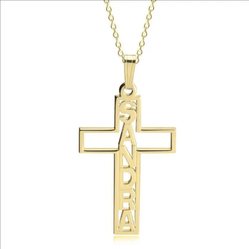 Custom Cross Name Necklace Personalized gold cross name pendant Stainless steel Religious gifts for women Gift for friends
Custom Cross Name Necklace Personalized gold cross name pendant Stainless steel Religious gifts for women Gift for friends