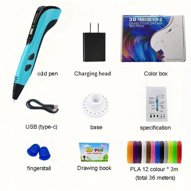 3D printing pen set, new model safe and easy-to-use creative DIY children's gift, New Year gift, birthday gift, children's toy
3D printing pen set, new model safe and easy-to-use creative DIY children's gift, New Year gift, birthday gift, children's toy