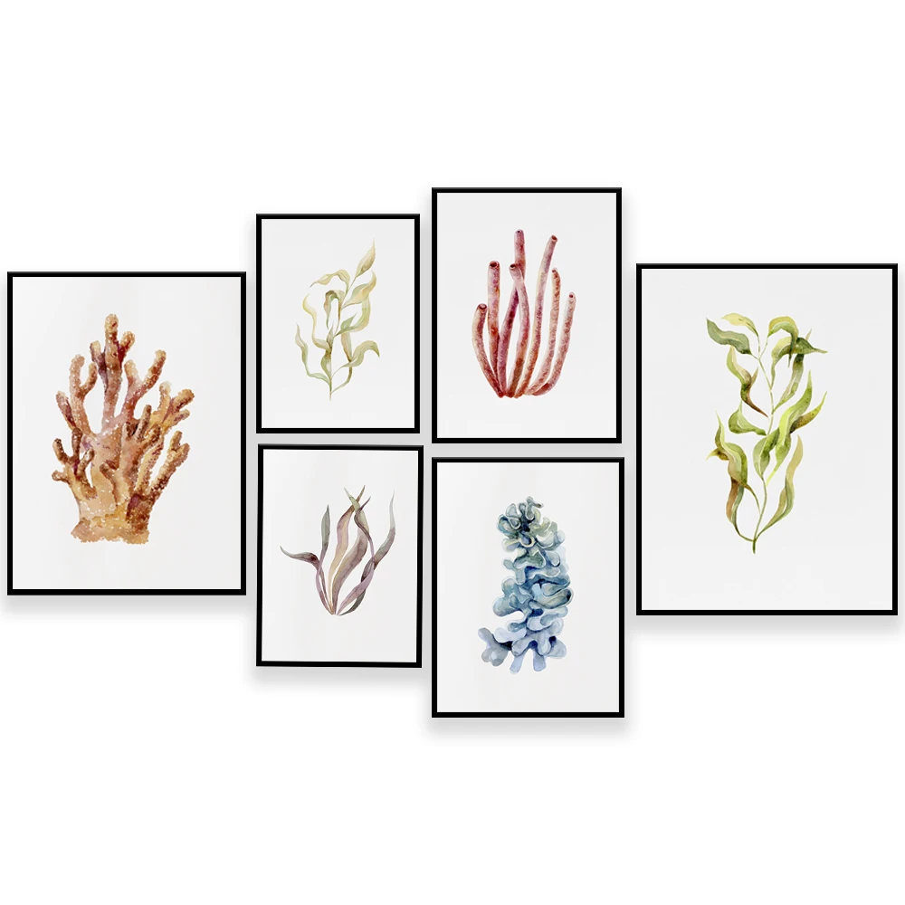 Vintage Watercolor Seaweed Wall Art Print, Botanical Floral Wall Art Decor / Minimalist Aesthetic Poster Canvas Print
Vintage Watercolor Seaweed Wall Art Print, Botanical Floral Wall Art Decor / Minimalist Aesthetic Poster Canvas Print