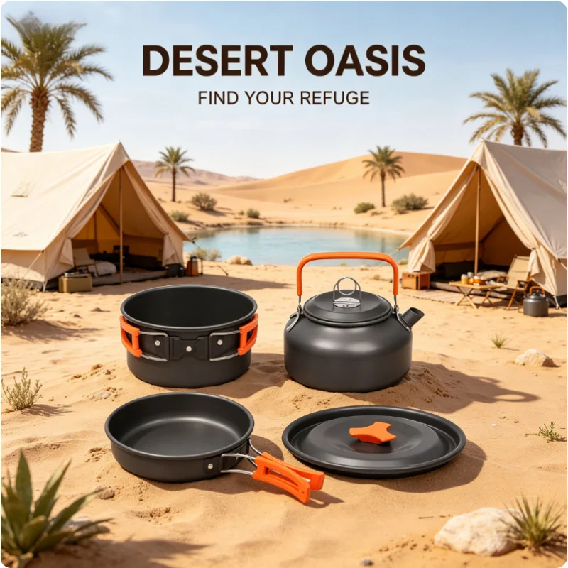 10 Pack Non Stick Camping Cookware Set Portable Outdoor Pot Pan Kit with Teapot for Travel Picnic Hiking Backpacking
10 Pack Non Stick Camping Cookware Set Portable Outdoor Pot Pan Kit with Teapot for Travel Picnic Hiking Backpacking