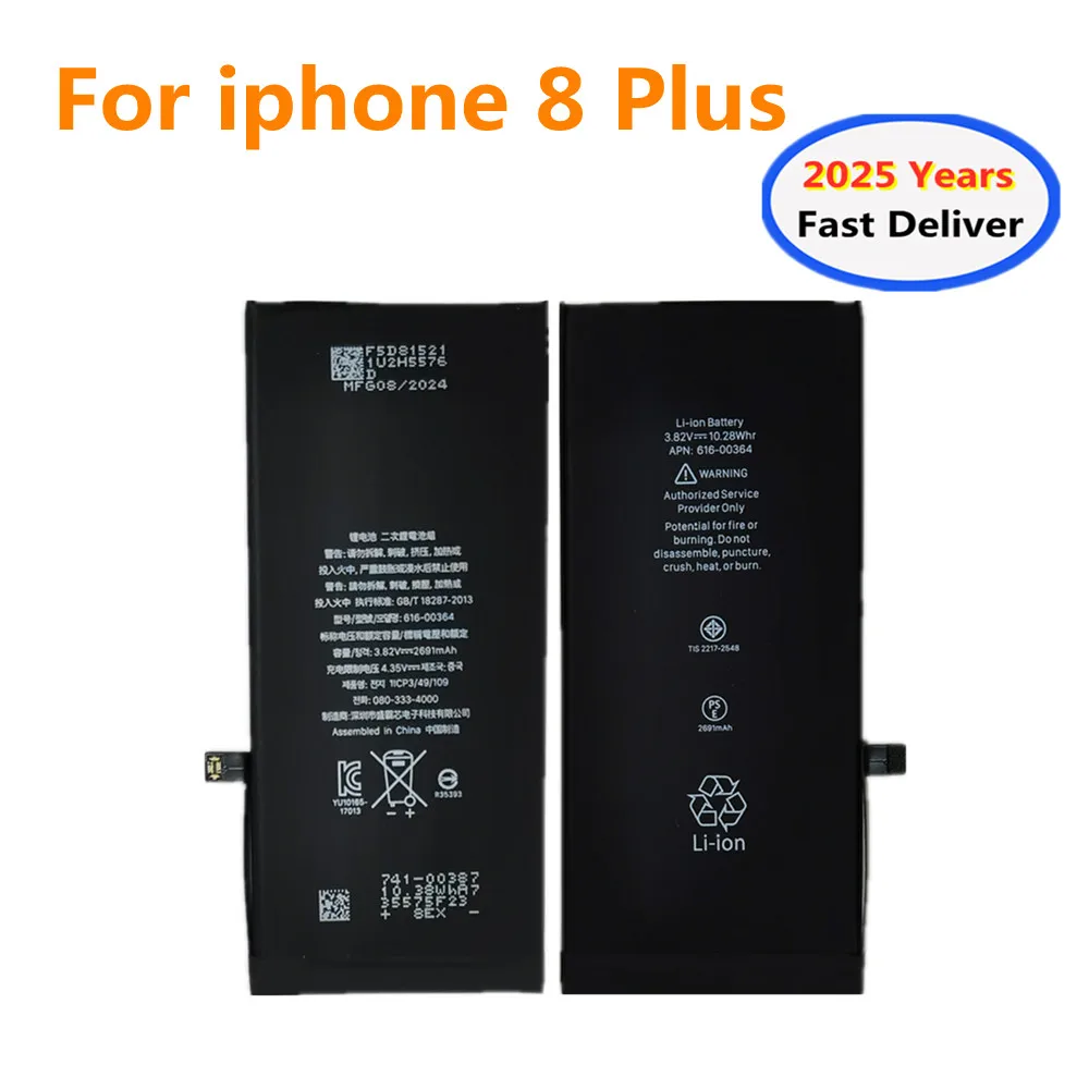 2025 Years Replacement Battery For iPhone 8 Plus iPhone8 Plus 2691mAh High Capacity Battery
2025 Years Replacement Battery For iPhone 8 Plus iPhone8 Plus 2691mAh High Capacity Battery