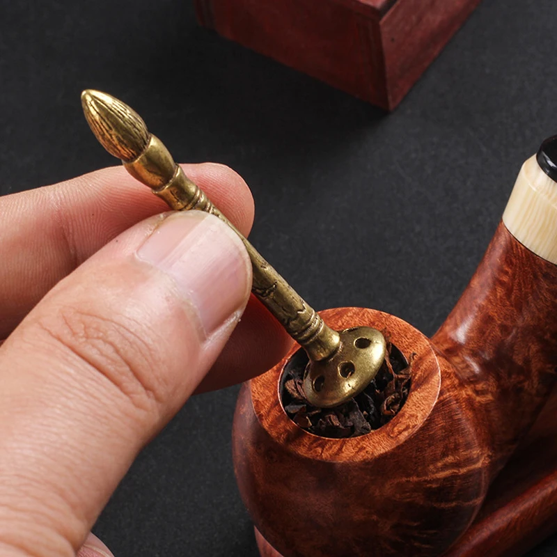 New Carved Brass Pipe Tamper Heat-Resistant Press Stick, Portable Smoking Pipe Presser Tool Premium Cigarette Smoke Accessories
New Carved Brass Pipe Tamper Heat-Resistant Press Stick, Portable Smoking Pipe Presser Tool Premium Cigarette Smoke Accessories