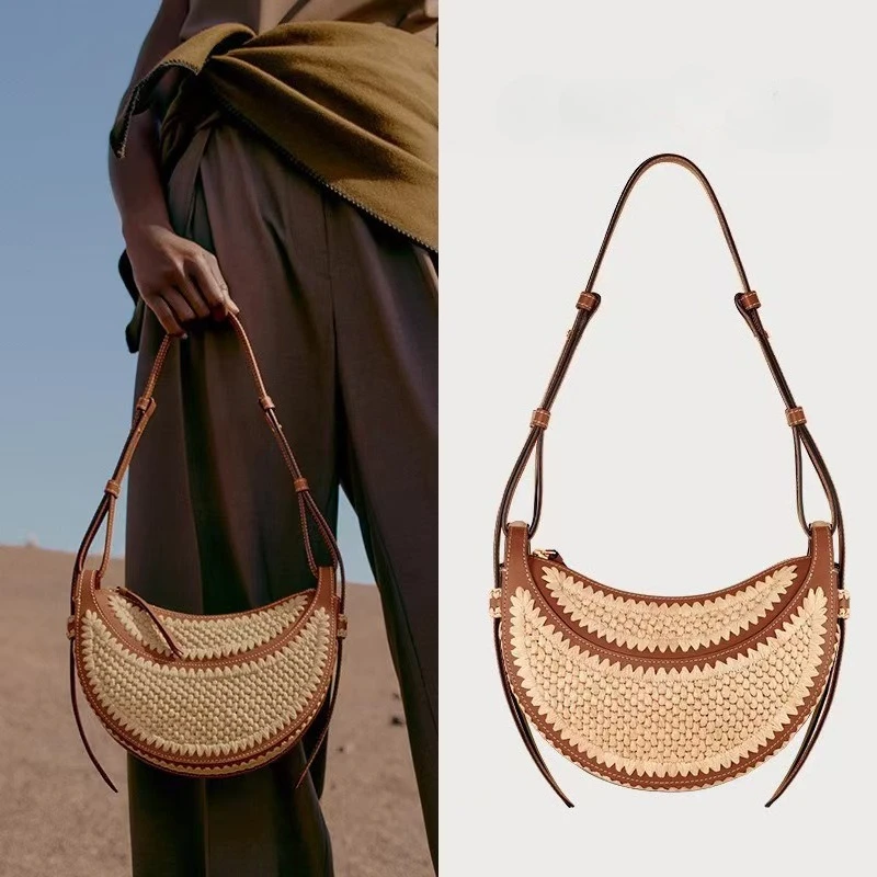 Beach Bag Straw Hand Woven Messenger Bag Bag For Women for Girl Gift
Beach Bag Straw Hand Woven Messenger Bag Bag For Women for Girl Gift