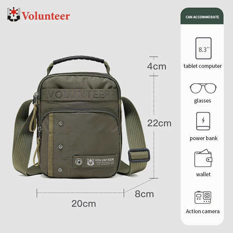 VOLUNTEER Men's Phone Shoulder Bag Casual Waterproof Oxford Cloth Small Bags Man Handbags Fashion Commuter Crossbody Bag 1876-05
VOLUNTEER Men's Phone Shoulder Bag Casual Waterproof Oxford Cloth Small Bags Man Handbags Fashion Commuter Crossbody Bag 1876-05