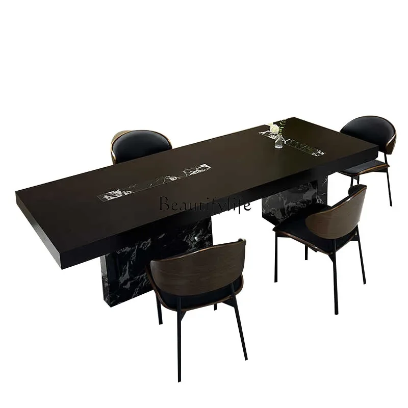 FG17*Light luxury high-end rectangular black and white flower marble modern simple creative dining table
FG17*Light luxury high-end rectangular black and white flower marble modern simple creative dining table