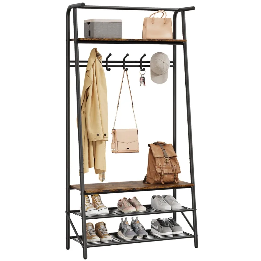 Coat Rack with Storage Shelf Freestanding Hall Tree with Hooks for Entryway Bedroom Office Metal Clothes Hanger Stand for Coats
Coat Rack with Storage Shelf Freestanding Hall Tree with Hooks for Entryway Bedroom Office Metal Clothes Hanger Stand for Coats