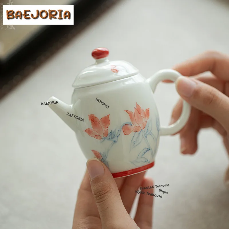 125ml Hand-painted Red Flower Teapot Luxury Tea Infuser Pot Tea Making Kettle With Ball Hole Kung Fu Tea Chinese Tea Set Gift
125ml Hand-painted Red Flower Teapot Luxury Tea Infuser Pot Tea Making Kettle With Ball Hole Kung Fu Tea Chinese Tea Set Gift