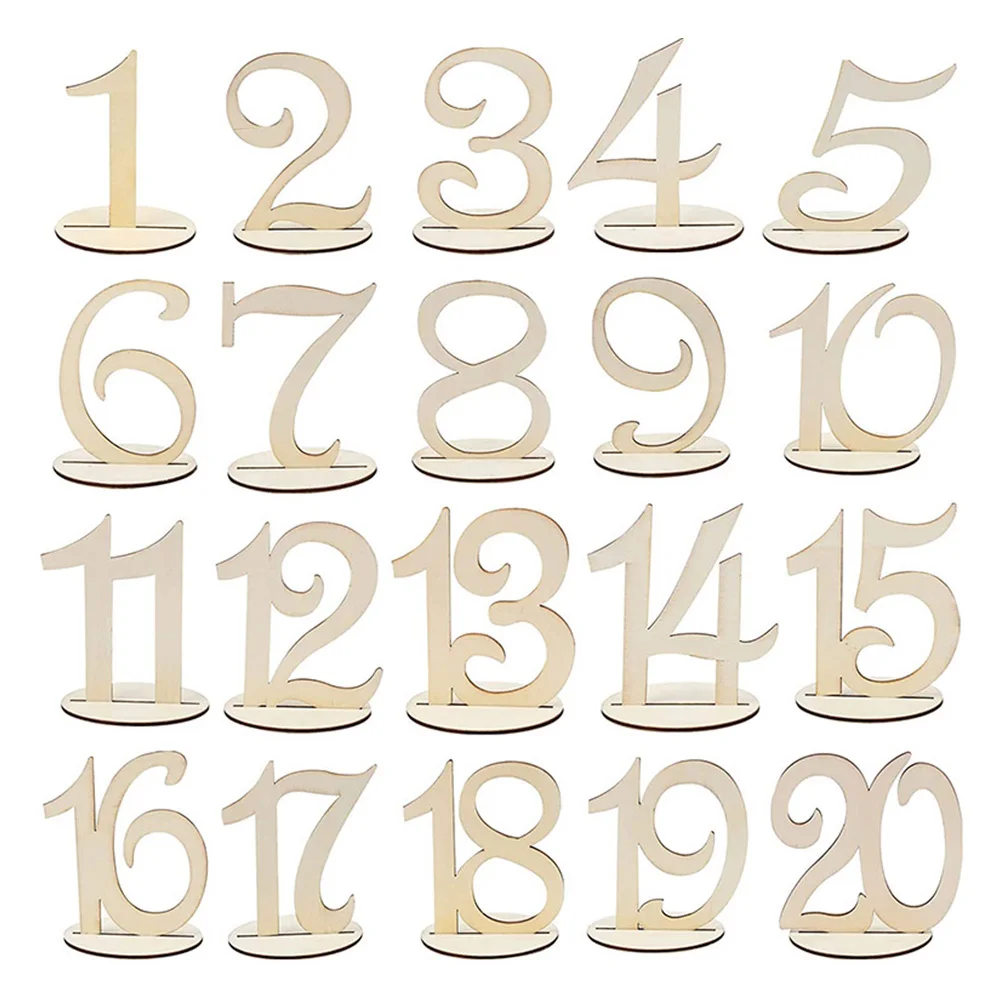 20pcs Digital Seat Board Wood Table Numbers Healthy Material Smooth Bottom Reusable Signs Wedding Party Restaurant Gathering
20pcs Digital Seat Board Wood Table Numbers Healthy Material Smooth Bottom Reusable Signs Wedding Party Restaurant Gathering