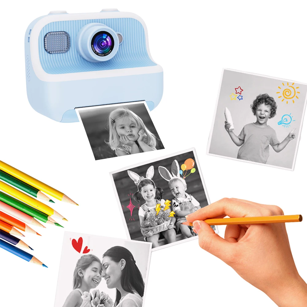 Kids Mini Instant Print Camera 2.4 Screen Child Digital Camera HD 1080P Video with 3 Rolls Print Paper for Girls Boys Aged 3-12
Kids Mini Instant Print Camera 2.4 Screen Child Digital Camera HD 1080P Video with 3 Rolls Print Paper for Girls Boys Aged 3-12