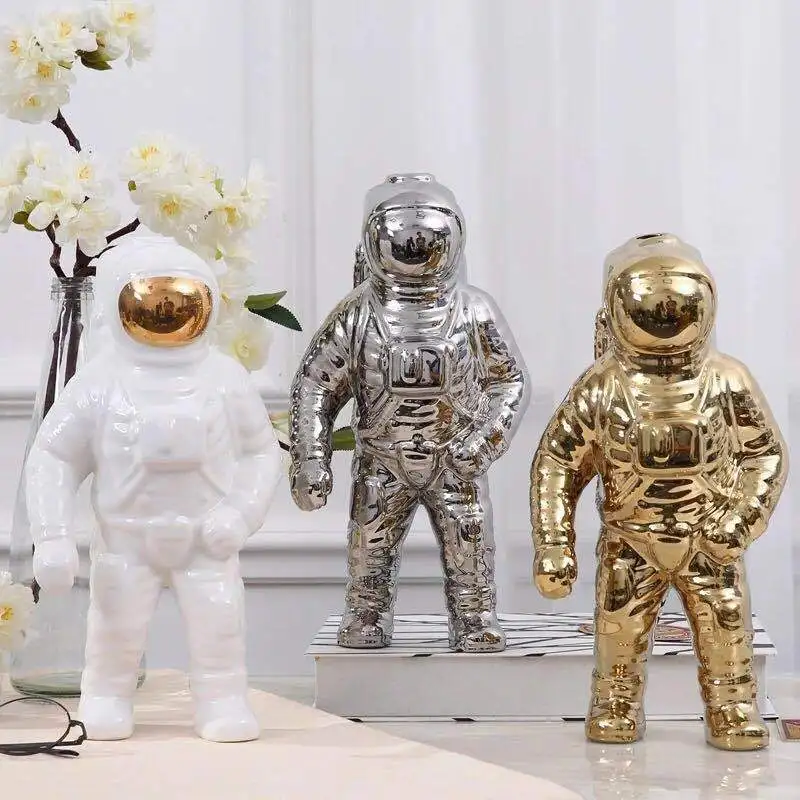Space Man Sculpture Modern Cosmonaut Model Ornament Astronaut Ceramic Flower Vase Desktop Decoration Living room Foyer Craft
Space Man Sculpture Modern Cosmonaut Model Ornament Astronaut Ceramic Flower Vase Desktop Decoration Living room Foyer Craft