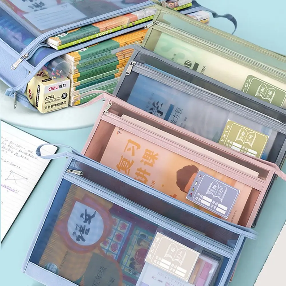 Durable Storage Bags Textbook Homework Stationery Document Bag Zipper Storage Bag A4 Mesh File Folders Test Paper Folder
Durable Storage Bags Textbook Homework Stationery Document Bag Zipper Storage Bag A4 Mesh File Folders Test Paper Folder