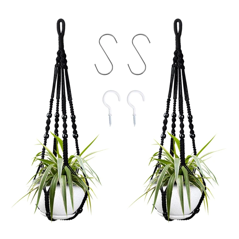 BEAU-2Pcs Macrame Hanging Planter, Hanging Planter Set, Handmade Hanging Plant Stand For Indoor And Outdoor Decor
BEAU-2Pcs Macrame Hanging Planter, Hanging Planter Set, Handmade Hanging Plant Stand For Indoor And Outdoor Decor