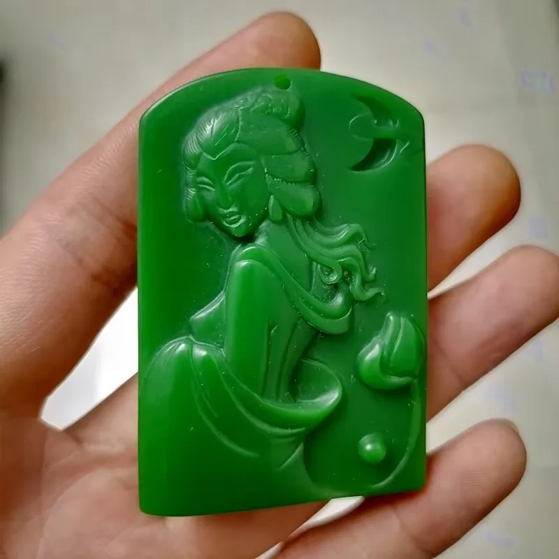 Natural Green Hand Carved Beauty Jade Pendant Fashion Boutique Jewelry Men's and Women's Ladies Necklace Gift Accessories
Natural Green Hand Carved Beauty Jade Pendant Fashion Boutique Jewelry Men's and Women's Ladies Necklace Gift Accessories