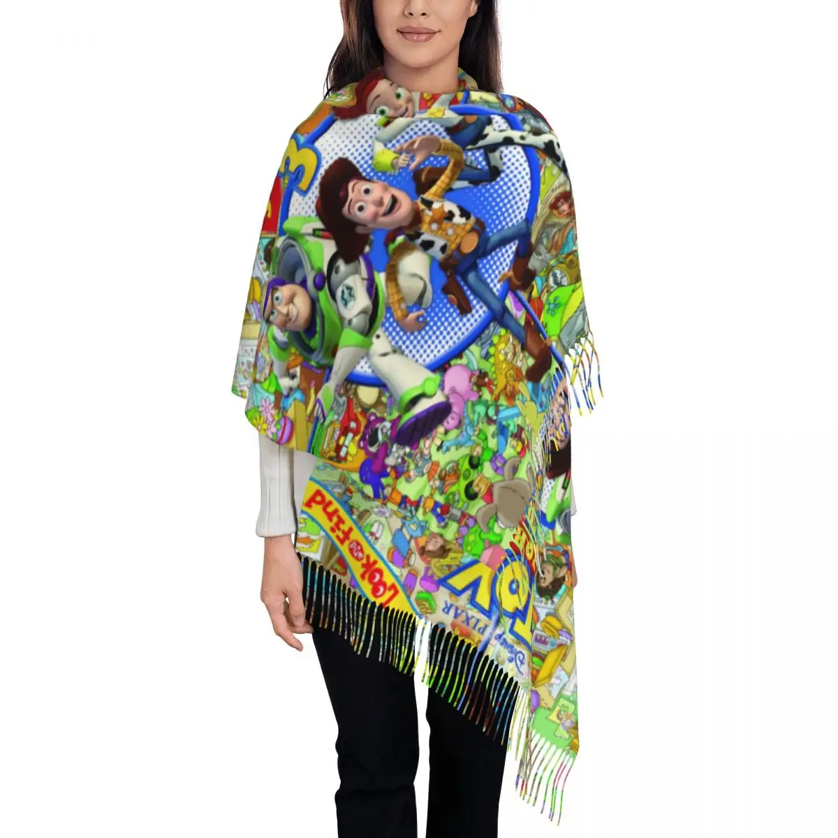 Custom Luxury Comedy Toy Story Tassel Scarf Women Winter Fall Warm Shawl Wrap Female Anime Movies Scarves
Custom Luxury Comedy Toy Story Tassel Scarf Women Winter Fall Warm Shawl Wrap Female Anime Movies Scarves