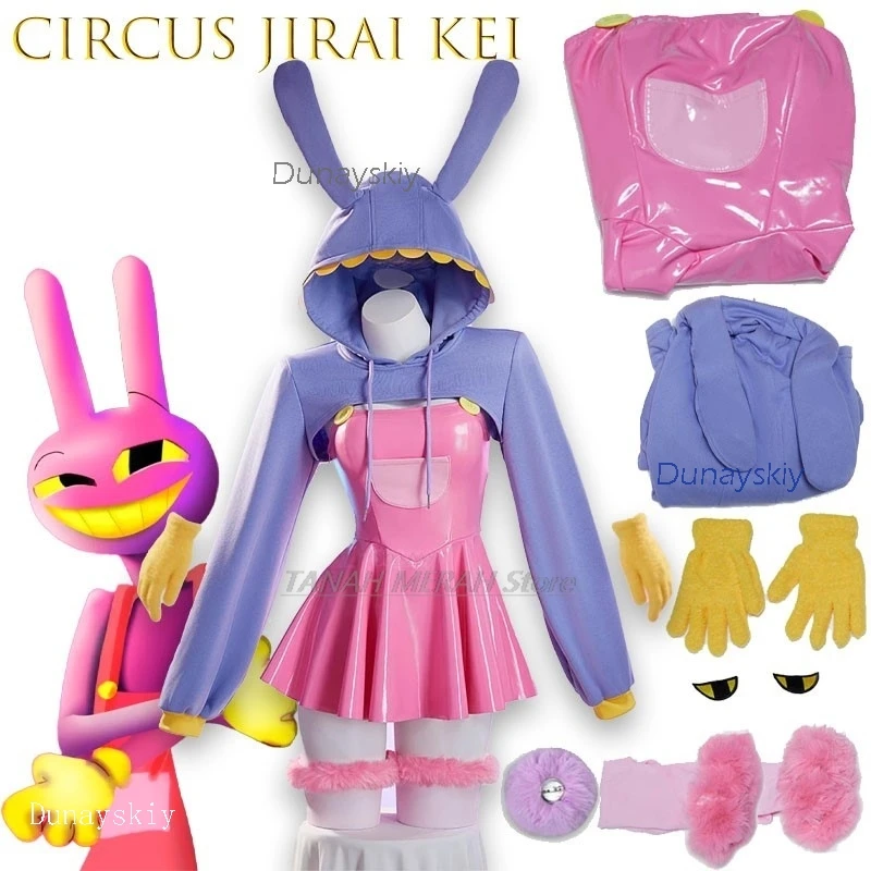 Halloween Adults Circus IAX Rabbit PU Leather Bandage Cyber Pink Rabbit Cosplay One Piece Hood 2026 Carnival disfraz
Halloween Adults Circus IAX Rabbit PU Leather Bandage Cyber Pink Rabbit Cosplay One Piece Hood 2026 Carnival disfraz