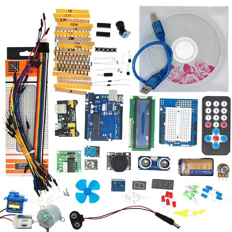 FOR UNO R3 Project Most Complete Starter Kit with Tutorial Compatible with Arduino IDE (63 Items) DIY Electronic Kit
FOR UNO R3 Project Most Complete Starter Kit with Tutorial Compatible with Arduino IDE (63 Items) DIY Electronic Kit