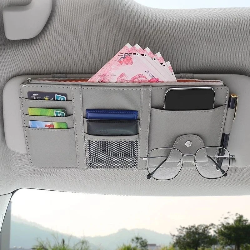 Multifunctional Zippered Car Visor Organizer Sunglasses Clip Card Ticket Storage Pouch Auto Interior Accessories
Multifunctional Zippered Car Visor Organizer Sunglasses Clip Card Ticket Storage Pouch Auto Interior Accessories