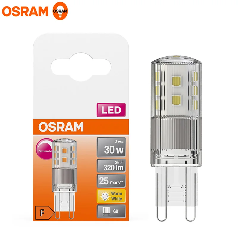 Светодиодный PIN OSRAM 30 с регулируемой яркостью G9 3 Вт, прозрачный свет 300 ° Лампа 220 В, 2700 К, теплый белый светодиодный дим, наружное освещение для дома, дома, AC32117
Светодиодный PIN OSRAM 30 с регулируемой яркостью G9 3 Вт, прозрачный свет 300 ° Лампа 220 В, 2700 К, теплый белый светодиодный дим, наружное освещение для дома, дома, AC32117