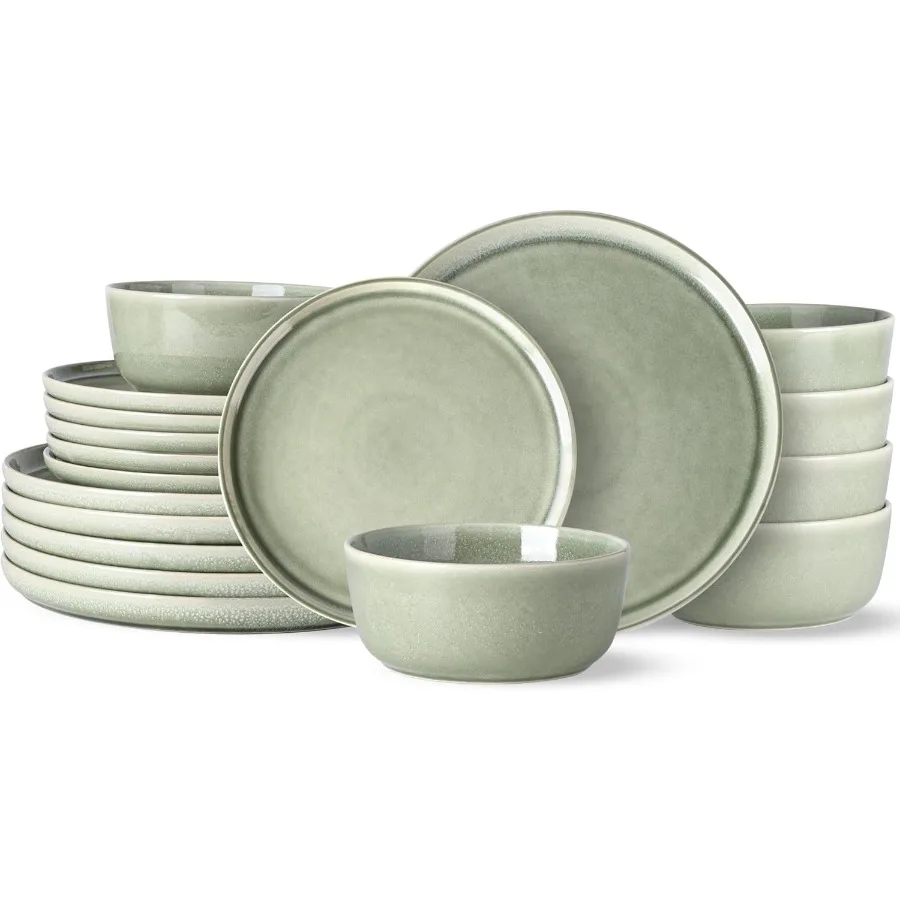 Наборы керамической посуды, круглые керамические тарелки и миски с реактивной глазурью, набор устойчивых к царапинам посудомоечной машине и микроволновой печи Sa 
Наборы керамической посуды, круглые керамические тарелки и миски с реактивной глазурью, набор устойчивых к царапинам посудомоечной машине и микроволновой печи Sa