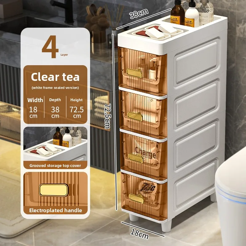 Transparent Gap Cabinet Slim Freestanding Drawer Organizer Kitchen Bathroom Multilevel Bathroom Cabinet Toilet Storage Cabinet
Transparent Gap Cabinet Slim Freestanding Drawer Organizer Kitchen Bathroom Multilevel Bathroom Cabinet Toilet Storage Cabinet