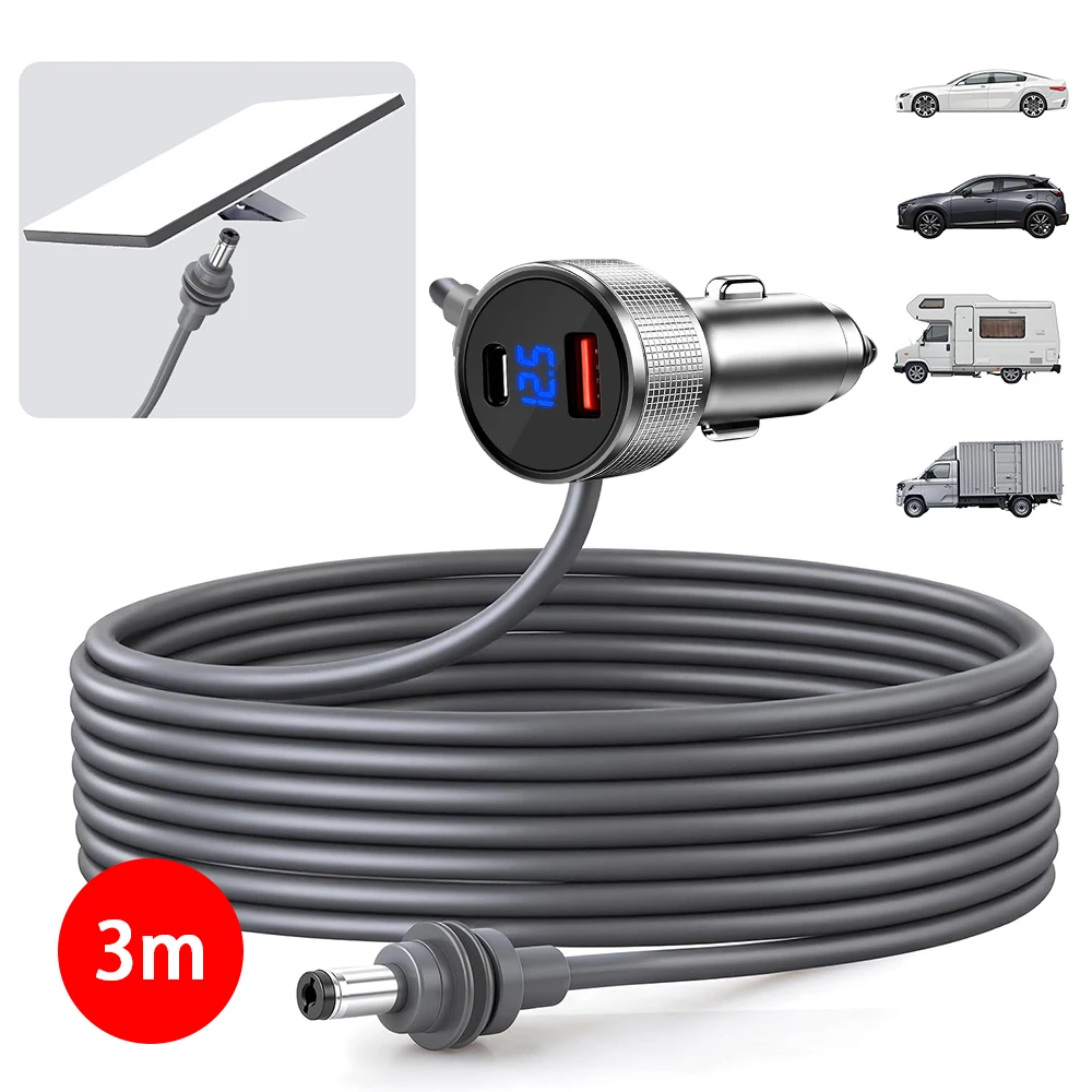 For Starlink Charger To DC Power Cable With USBA+C Interface Car Charging Cable Digital Display Cigarrete Lighter Car Charger
For Starlink Charger To DC Power Cable With USBA+C Interface Car Charging Cable Digital Display Cigarrete Lighter Car Charger