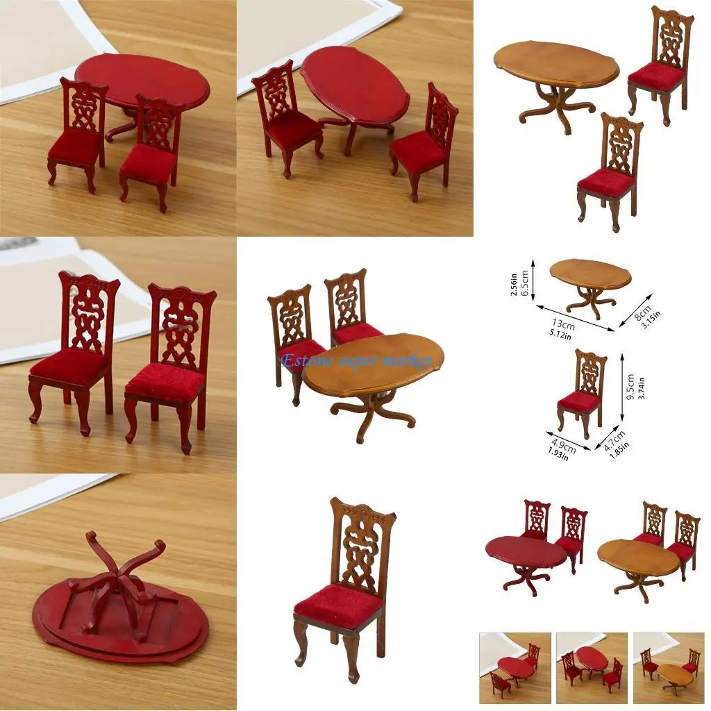 090b миниатюрные кукольные домохозяйки столовая набор Стол Стул Модель 1/12 Шкала, реалистичное винтажное кресло Zakka Miniature
090b миниатюрные кукольные домохозяйки столовая набор Стол Стул Модель 1/12 Шкала, реалистичное винтажное кресло Zakka Miniature