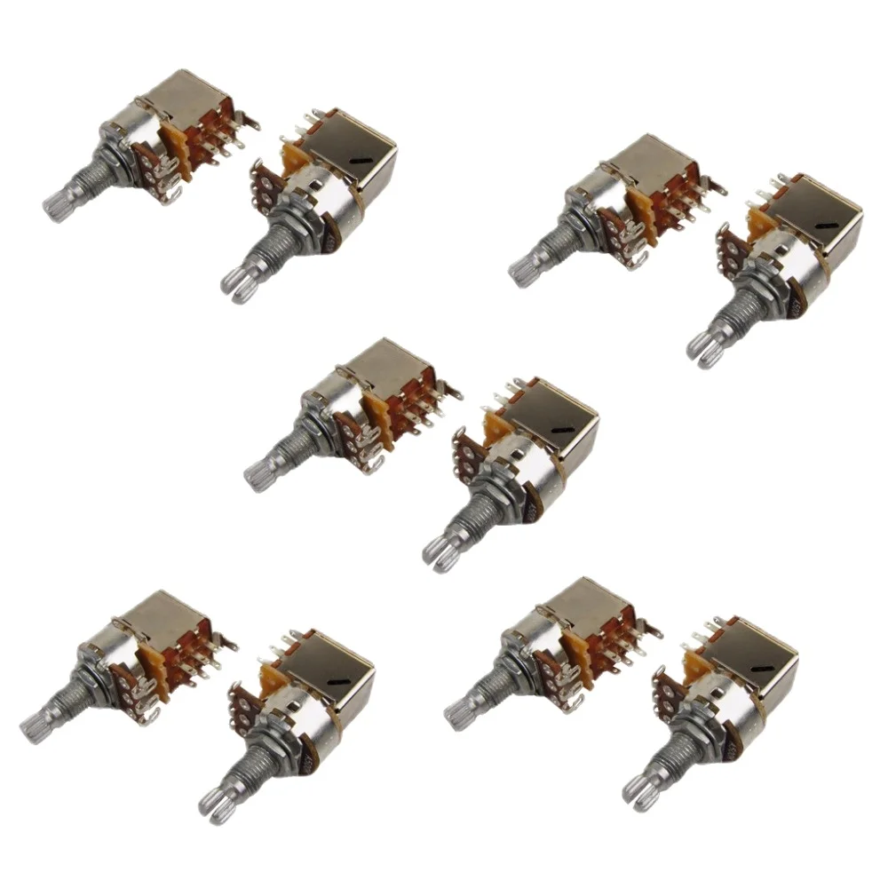 FLEOR 10pcs Push Pull Potentiometer Long Shaft Guitar Pots A500K/B500K/A250K/B250K Choose for Guitar Accessories
FLEOR 10pcs Push Pull Potentiometer Long Shaft Guitar Pots A500K/B500K/A250K/B250K Choose for Guitar Accessories