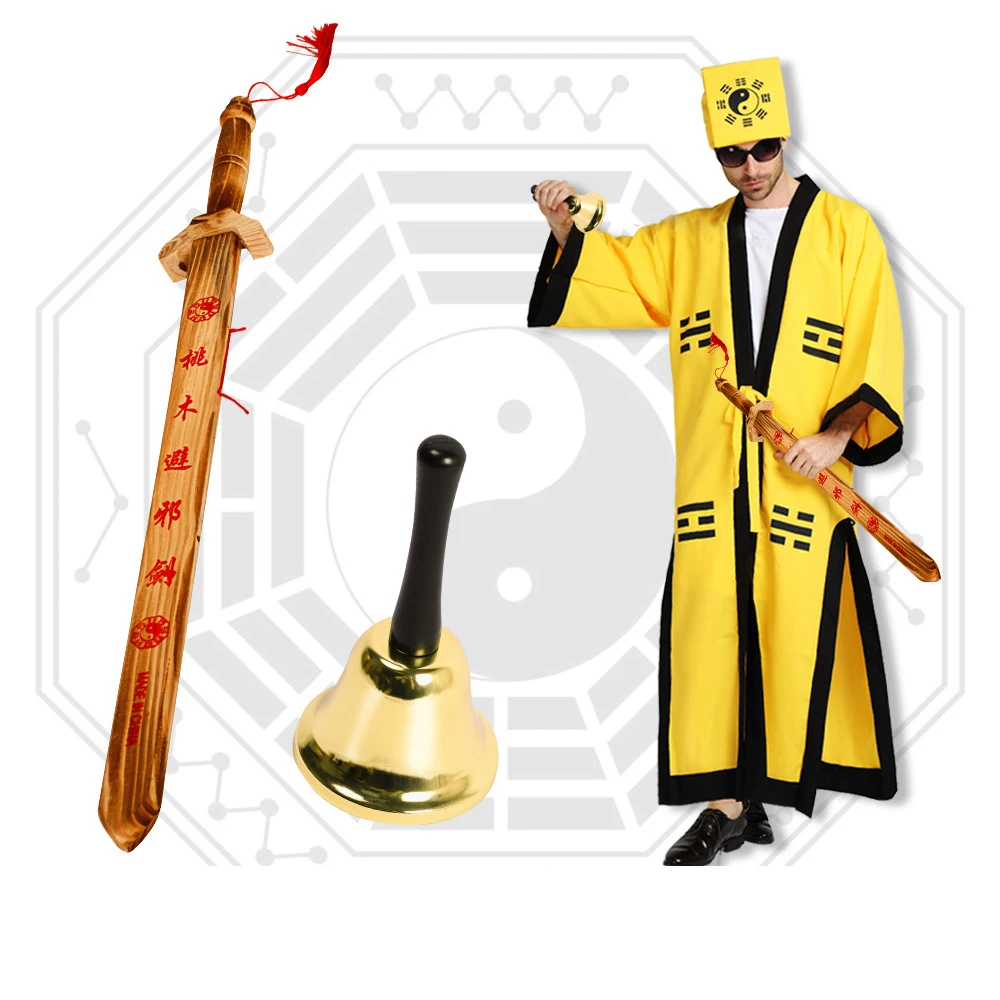 Традиционные китайские Taoist халаты для взрослых костюмы священника Maoshan Monk clothing Sadako, Женский призрак зомби с венчиком
Традиционные китайские Taoist халаты для взрослых костюмы священника Maoshan Monk clothing Sadako, Женский призрак зомби с венчиком
