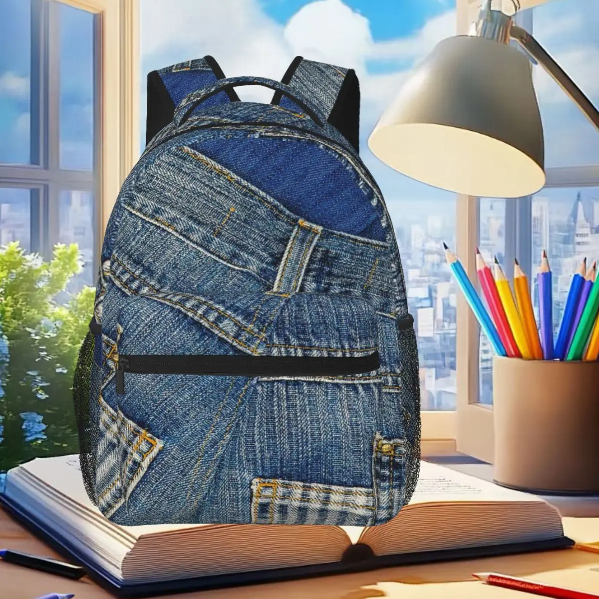 Behind Pants I Love Bluejeans Denim Backpack Student Boys Girls BookBag Children School Bag Laptop Shoulder Bags for Men Women
Behind Pants I Love Bluejeans Denim Backpack Student Boys Girls BookBag Children School Bag Laptop Shoulder Bags for Men Women