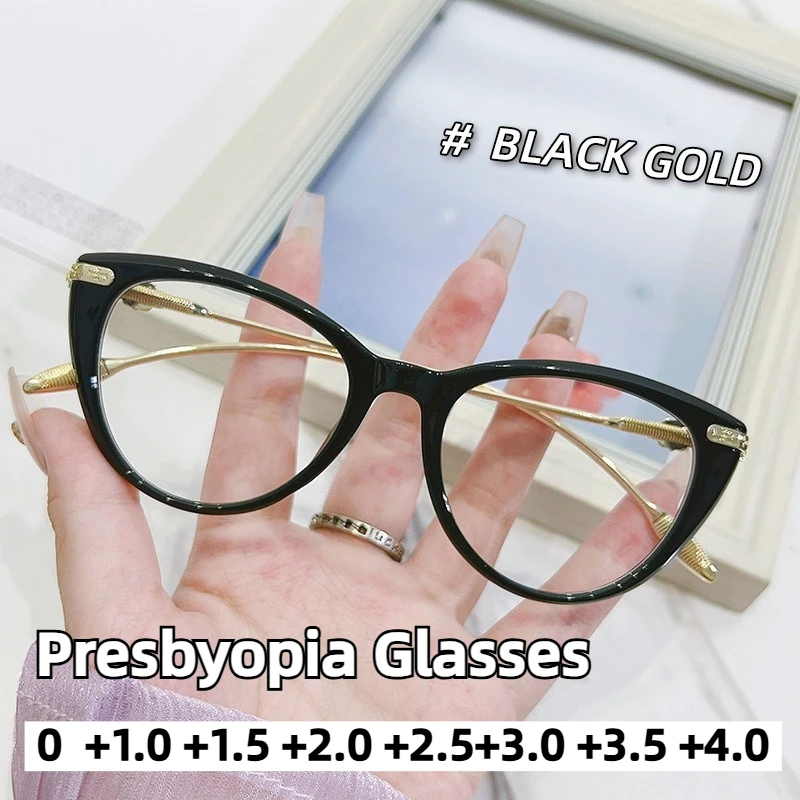 Unisex Fashion Cat's Eye Ultra Light Presbyopia Glasses Women's Fashion Trend Anti-Blue Light HD Reading Glasses 0 TO +4.0
Unisex Fashion Cat's Eye Ultra Light Presbyopia Glasses Women's Fashion Trend Anti-Blue Light HD Reading Glasses 0 TO +4.0