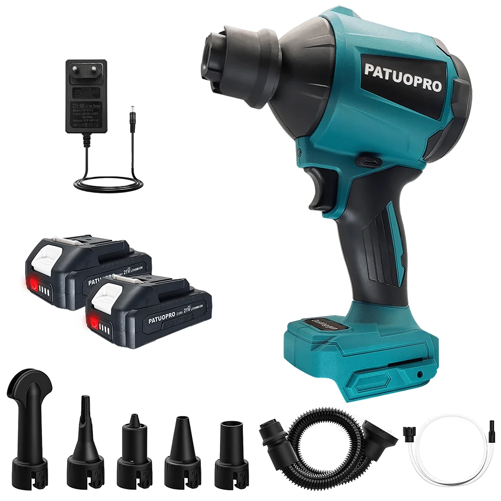 PATUOPRO Brushless Dust Blower High Speed Blower Multifunctional Electric Car Wood Workshop Power Tool For Makita 18V Battery
PATUOPRO Brushless Dust Blower High Speed Blower Multifunctional Electric Car Wood Workshop Power Tool For Makita 18V Battery