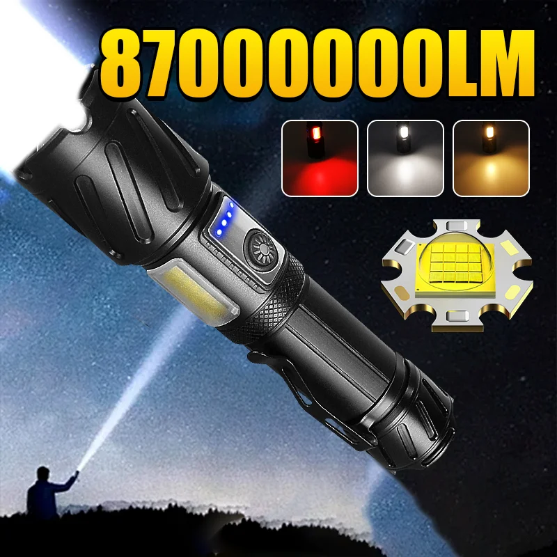 Paweinuo LED Handheld Flashlight Zoomable Tactical Lantern 87000000Lumens Rechargeable Battery Powerful Ultra-Bright Torch
Paweinuo LED Handheld Flashlight Zoomable Tactical Lantern 87000000Lumens Rechargeable Battery Powerful Ultra-Bright Torch