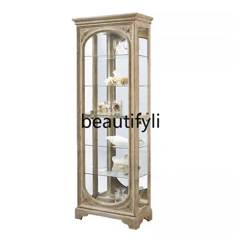 zqxLight luxury French all-solid wood single-door glass wine cabinet retro living room porcelain cabinet storage decorative cabi
zqxLight luxury French all-solid wood single-door glass wine cabinet retro living room porcelain cabinet storage decorative cabi