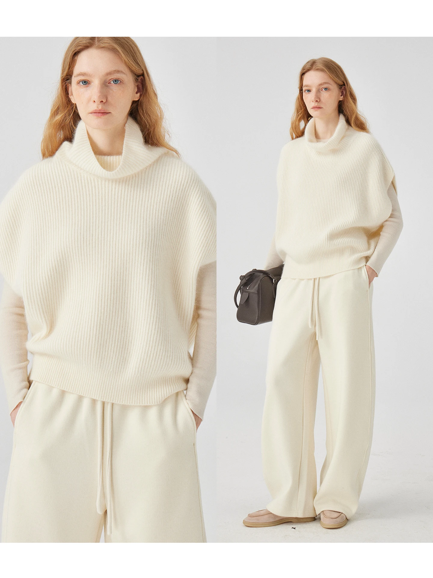 mat High Collar Svel Knitted Sweater Women's Autumn Winter Lazy Sle Vest Top Beige Loose Fit Overhead Sle
mat High Collar Svel Knitted Sweater Women's Autumn Winter Lazy Sle Vest Top Beige Loose Fit Overhead Sle