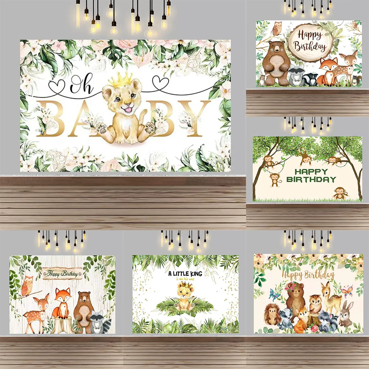 Cute Jungle Animal Theme Kids First Birthday Party Backdrop Monkey Lion Deer Baby Baptism Party supplies Photo Decor props
Cute Jungle Animal Theme Kids First Birthday Party Backdrop Monkey Lion Deer Baby Baptism Party supplies Photo Decor props