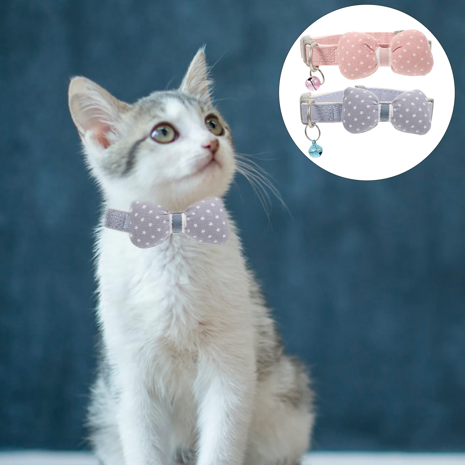 2Pcs Cat Bowknot Bell Collar Adjustable Creative Design Unique Attractive Pet Necklace Checked Pet Collar Ornament
2Pcs Cat Bowknot Bell Collar Adjustable Creative Design Unique Attractive Pet Necklace Checked Pet Collar Ornament