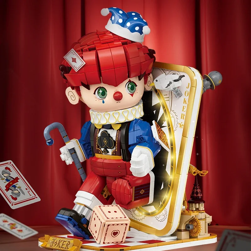 Cartoon Poker Joker Building Block Figure Toy Bricks Set With Light Idea Desktop Decoration Kids DIY Puzzle Toys Holiday Gifts
Cartoon Poker Joker Building Block Figure Toy Bricks Set With Light Idea Desktop Decoration Kids DIY Puzzle Toys Holiday Gifts