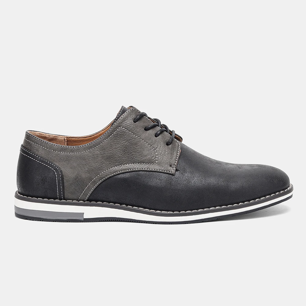 Gray Black Men's Business Casual Derby Shoes PU Leather Lace-Up Oxfords Lightweight Platform Sneakers for Office Daily Wear
Gray Black Men's Business Casual Derby Shoes PU Leather Lace-Up Oxfords Lightweight Platform Sneakers for Office Daily Wear