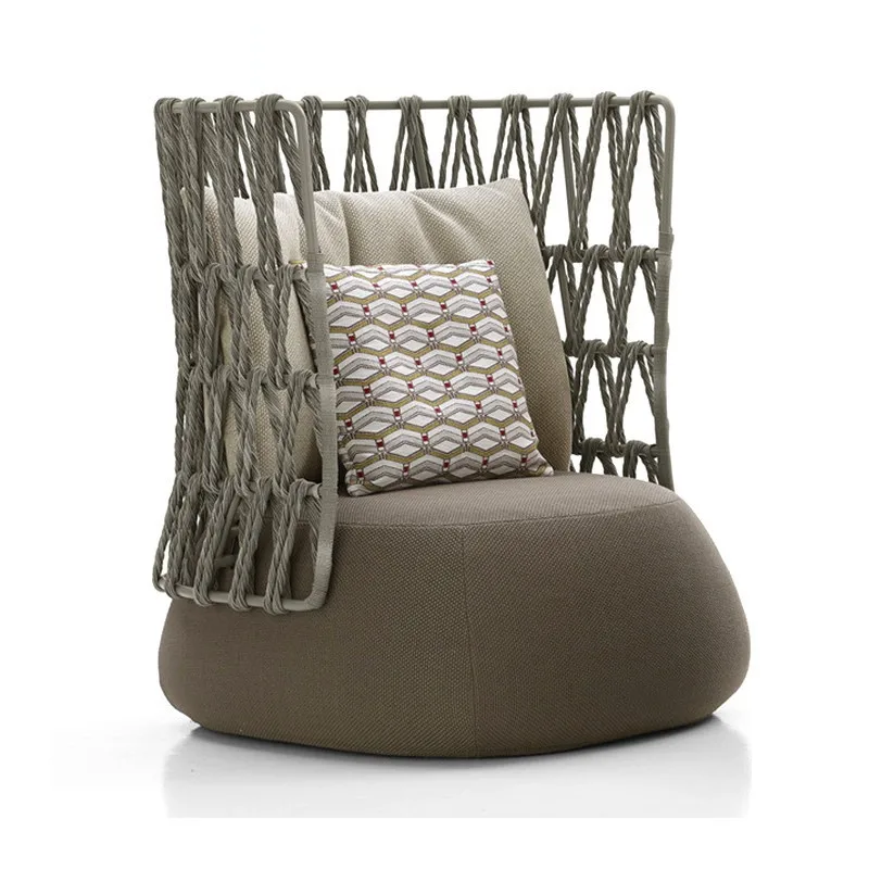 # Furniture Creative Modern Rattan Woven Sofa Chair Aluminum Frame Waterproof Sunproof for Hotel Courtyard Leisure
# Furniture Creative Modern Rattan Woven Sofa Chair Aluminum Frame Waterproof Sunproof for Hotel Courtyard Leisure