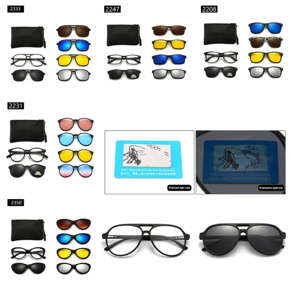 Magnet Clip on Polarized Optical Magnetic Sunglasses 6 in 1 Magnetic Suction Polarized Sunglasses Polarized Lightweight
Magnet Clip on Polarized Optical Magnetic Sunglasses 6 in 1 Magnetic Suction Polarized Sunglasses Polarized Lightweight