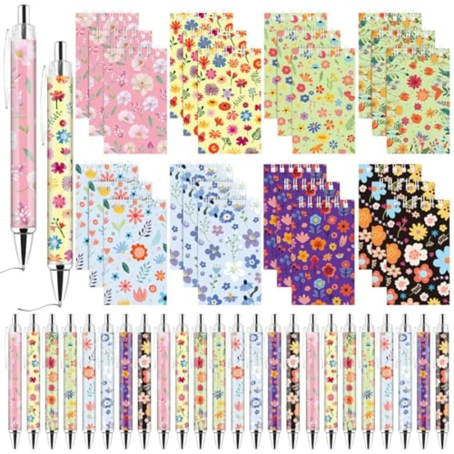 48 PCS Floral Pens Flower Ballpoint Pens Flower Notepads Set Back to School Gift Employee Gifts School Office Supplie, Wedding
48 PCS Floral Pens Flower Ballpoint Pens Flower Notepads Set Back to School Gift Employee Gifts School Office Supplie, Wedding